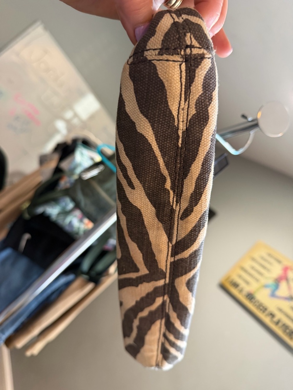 MICHAEL Michael Kors Beige and Brown Zebra-Print clutch purse. - Picture 7 of 15
